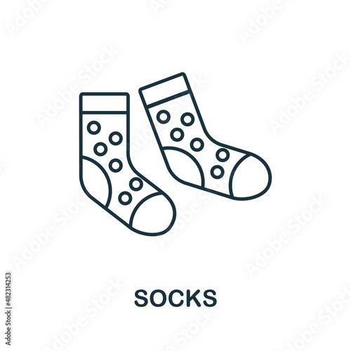 Socks icon. Line element from home rest collection. Linear Socks icon sign for web design, infographics and more.