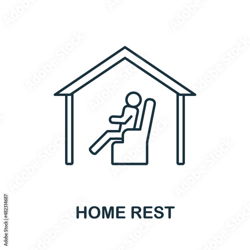 Home Rest icon. Line element from home rest collection. Linear Home Rest icon sign for web design, infographics and more.