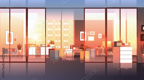 creative workplace modern cabinet empty no people office interior contemporary co-working center