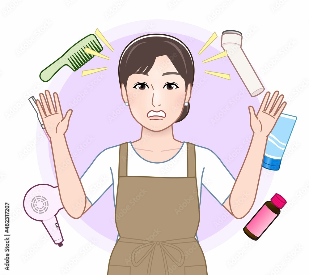 美容グッズと女性