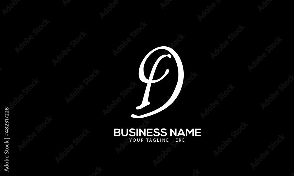 Alphabet DF or FD inital signature writing monogram vector logo template Alphabet DF or FD inital signature writing monogram vector logo template