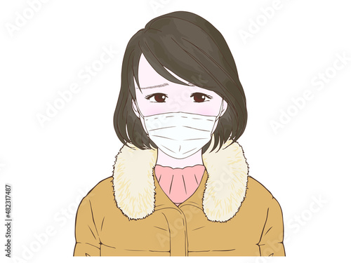風邪をひいた女性①