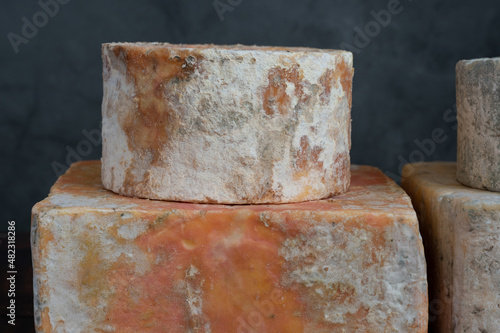 Cheese with blue mold. Stilton. English cheese. photo