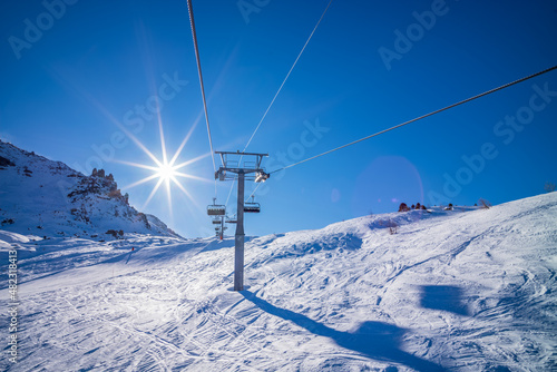 ski lift in the swiss mountains © Dirk