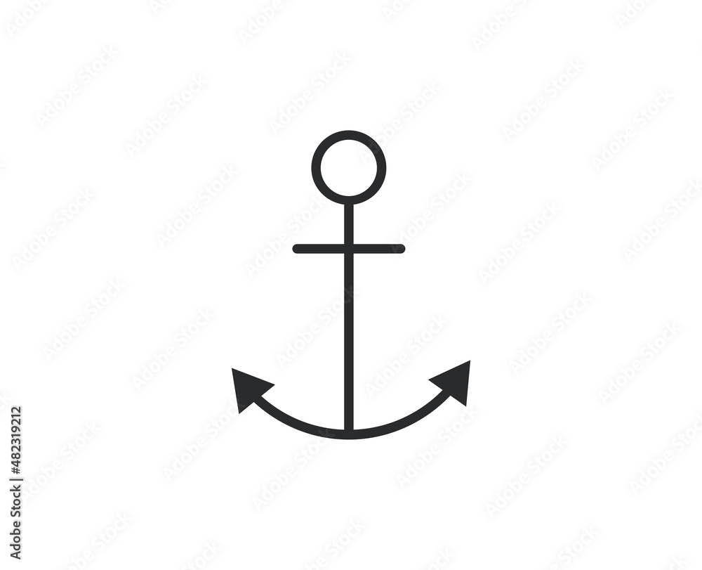 Anchor flat icon. Thin line signs for design logo, visit card, etc. Single high-quality outline symbol for web design or mobile app. Marketing outline pictogram. Anchor flat icon. Thin line signs for design logo, visit card, etc. Single high-quality outline symbol for web design or mobile app. Marketing outline pictogram.