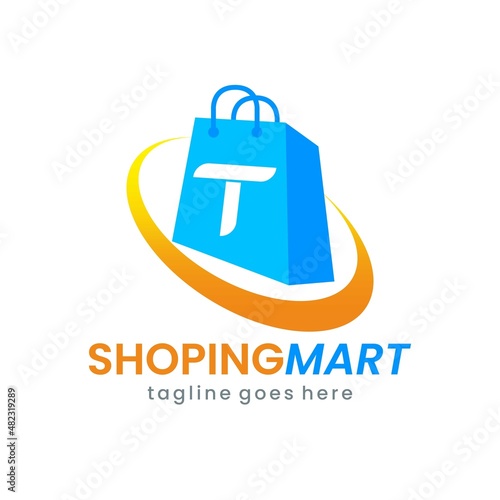 Letter T Shop Bag Logo Design