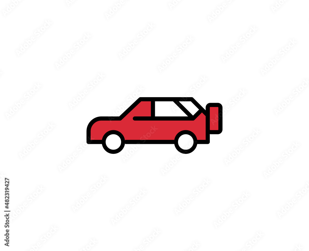 Obraz premium Car line icon. Vector symbol in trendy flat style on white background. Travel sing for design.