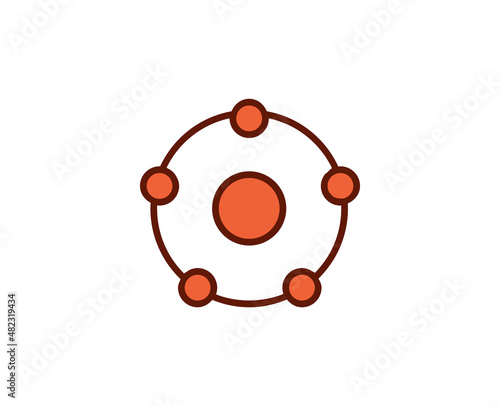 Share premium line icon. Simple high quality pictogram. Modern outline style icons. Stroke vector illustration on a white background. 