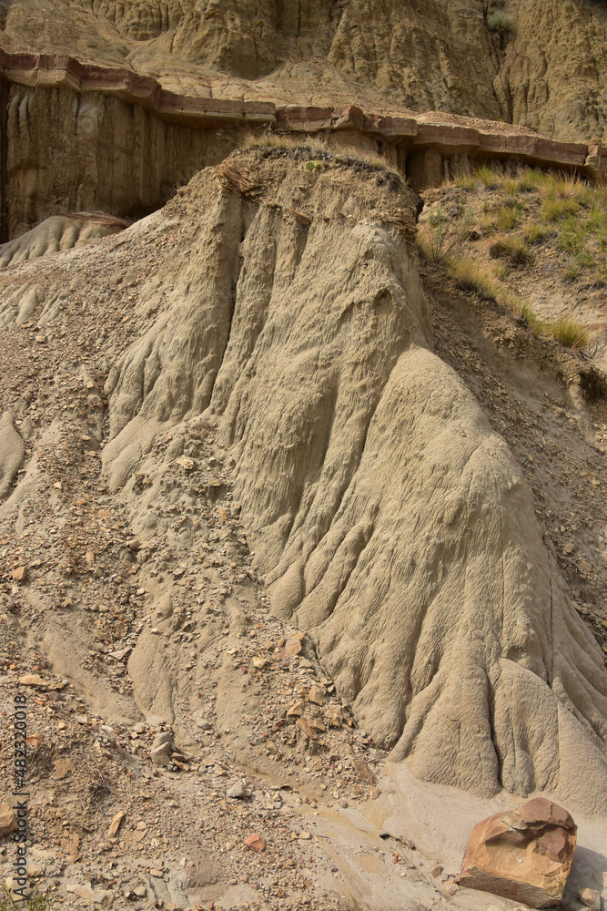 Eroding Geological Rock Formations in Badlands of North Dakota Eroding Geological Rock Formations in Badlands of North Dakota