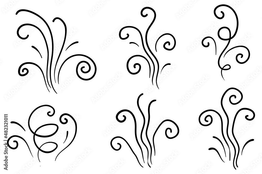 doodle wind illustration vector handrawn style doodle wind illustration vector handrawn style