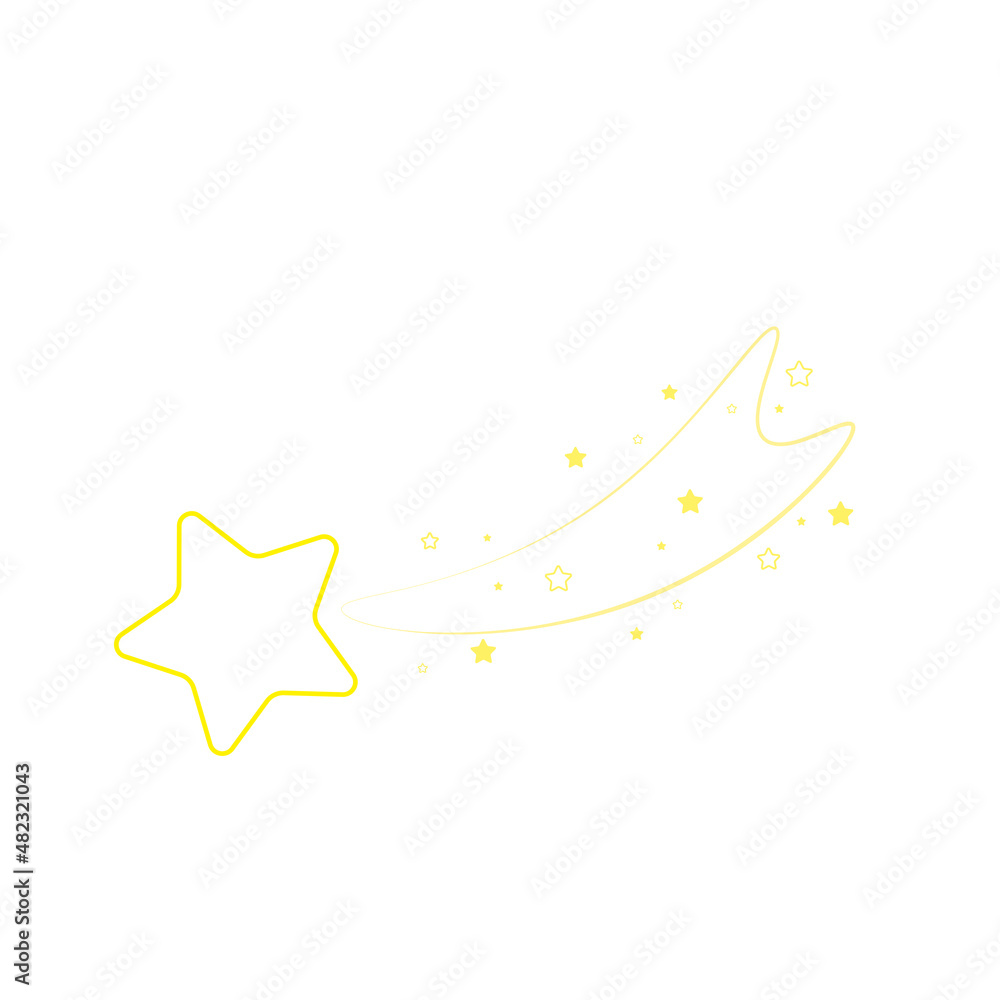 Obraz premium star, starry night, falling star, fireworks, twinkle, glow, glitter star, star over christmas, star decoration vector illustration