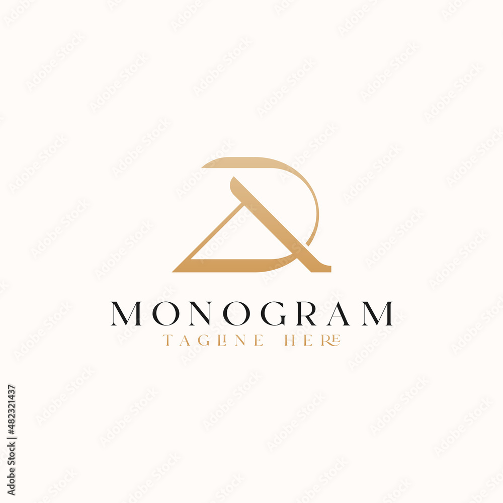 Initial AD DA A D Monogram Logo Template. Initial Based Letter Icon Logo Initial AD DA A D Monogram Logo Template. Initial Based Letter Icon Logo