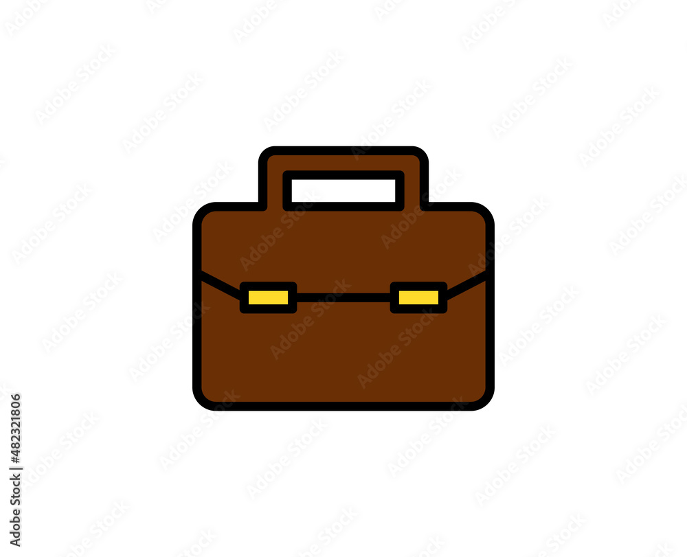 Briefcase line icon. Vector symbol in trendy flat style on white background. Office sing for design. Briefcase line icon. Vector symbol in trendy flat style on white background. Office sing for design.