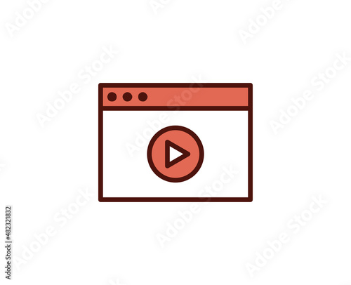 Free Download Play flat icon. Thin line signs for design logo, visit card, etc. Single high-quality outline symbol for web design or mobile app. Sign outline pictogram. - GFXLoad