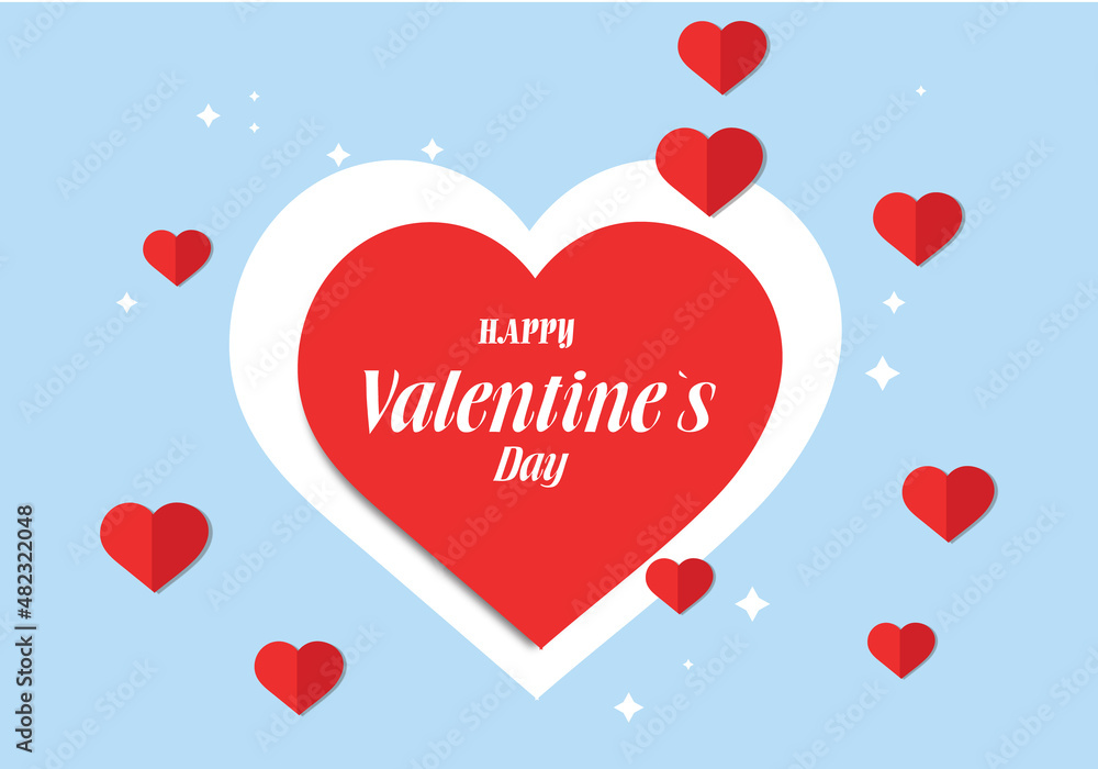 Happy valentine's day . Holiday background with gift boxes, balloons, serpentine and hearts. Vector illustration for website, posters, ads, coupons, promotional material, Valentine day February 14 