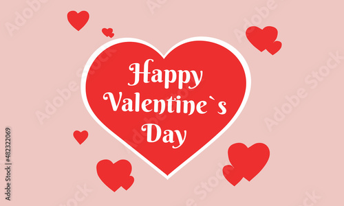 February 14 Valentines Day Symbols of Love Vector, Happy valentine's day background