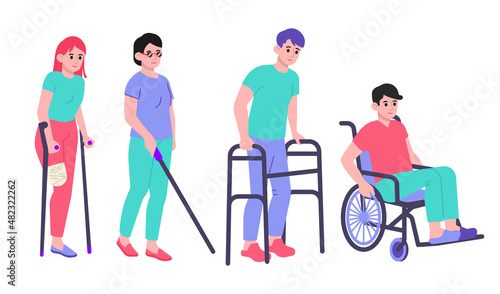 Disabled people illustration