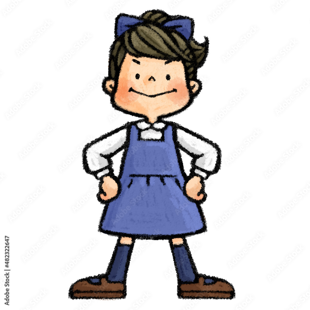 仁王立ちの女の子 仁王立ちの女の子