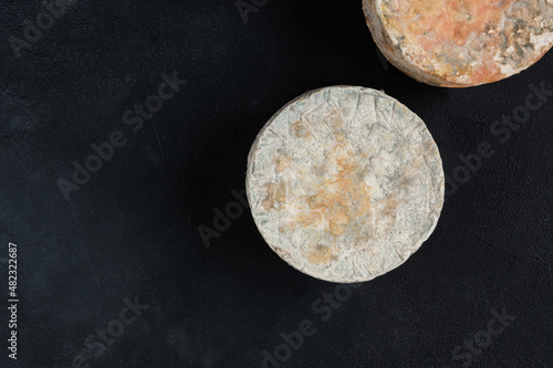 Cheese with blue mold. Place for text.