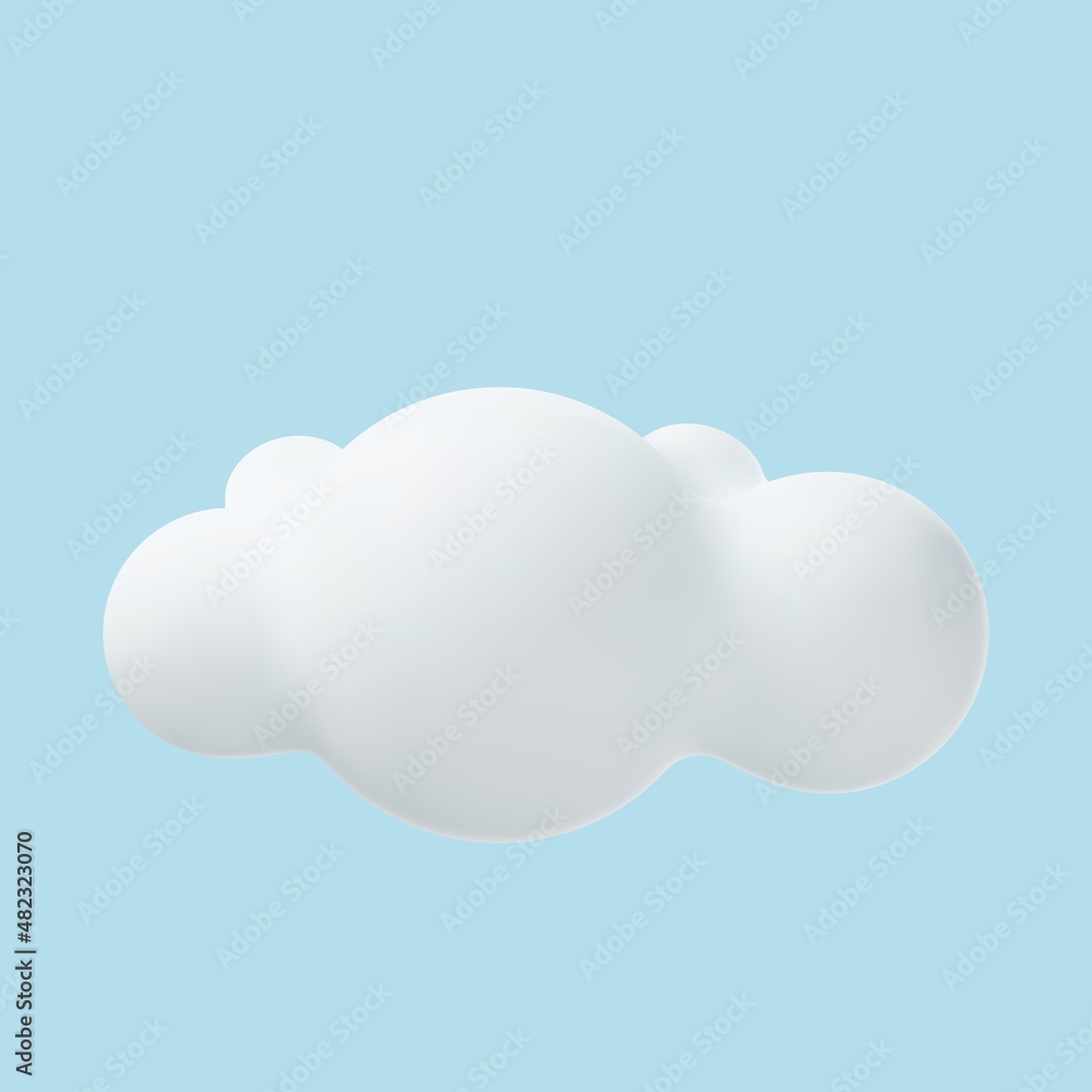 3d realistic simple clouds