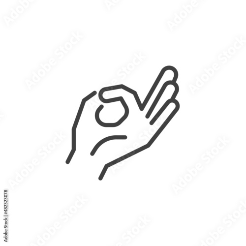 Zen gesture line icon