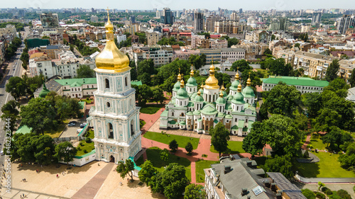 St. Sophia's Cathedral Kiev from the height of St. Sophia's Square cityscape