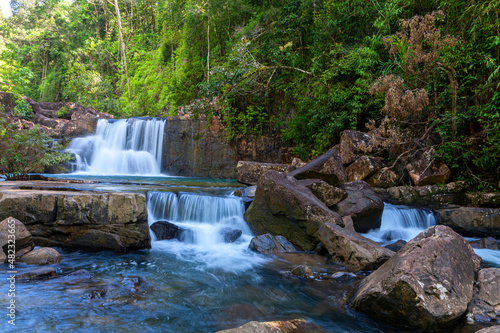 attractions on the island  Khlong Yai Kee Waterfall on Ko Kood  Thailand