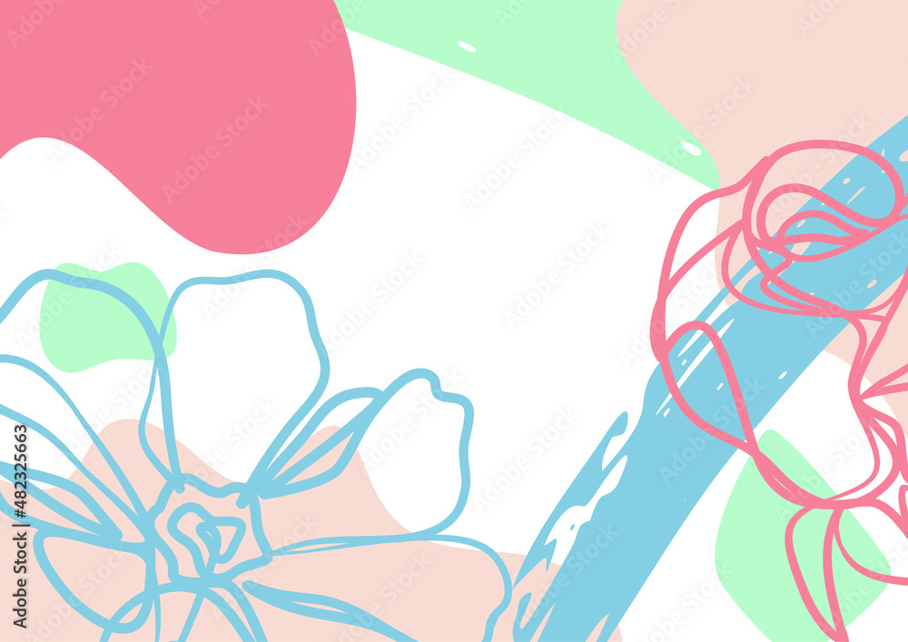 Naklejka premium Abstract shape background pastel color