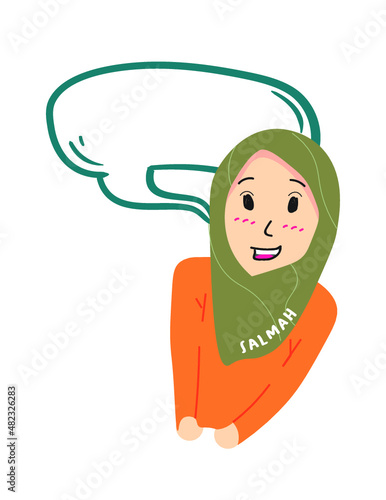 hijab girl character photo