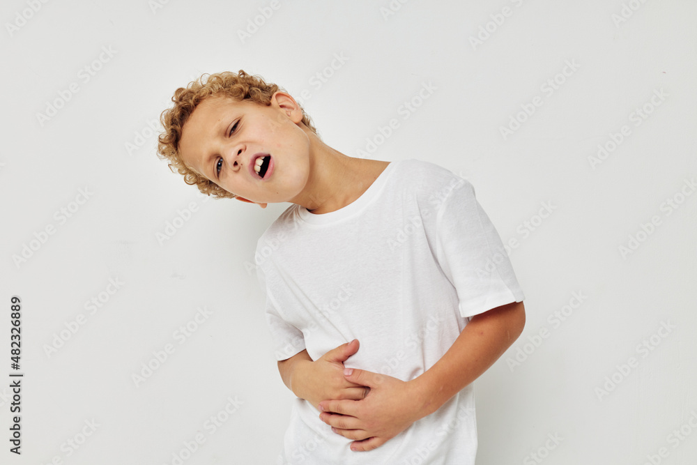 curly boy children's style fashion emotions isolated background curly boy children's style fashion emotions isolated background