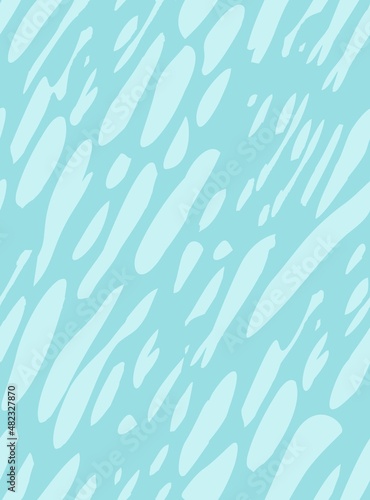 Vector blue seamless background with chaotic strokes. Fluid background. Azure coast.