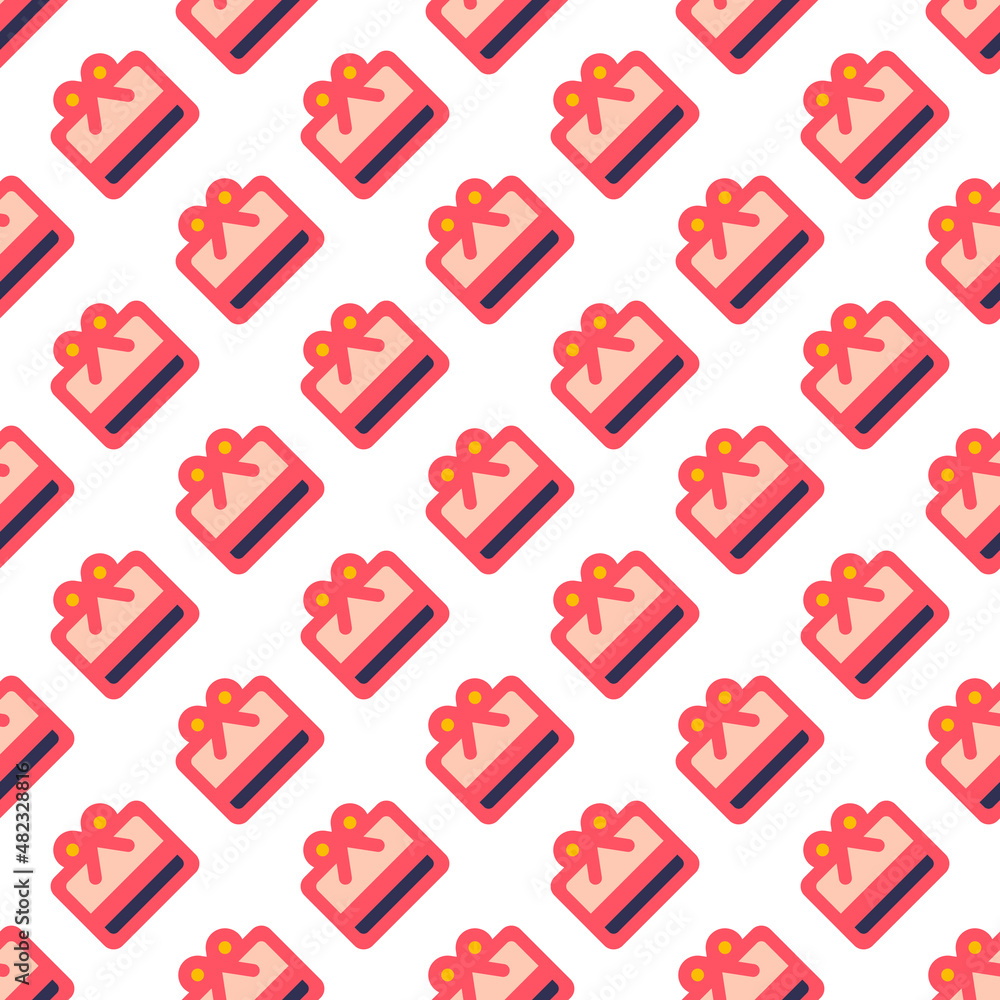 Obraz premium Seamless Pattern Design With Gift Box