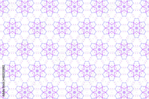 Abstract pattern on a colored background. Background with elements of geometric shapes. Geometric ornament. A kaleidoscope consisting of mandalas. Abstract wallpaper.