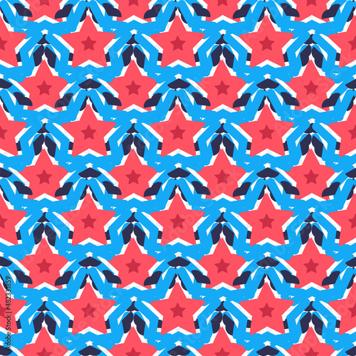 Seamless pattern with stars