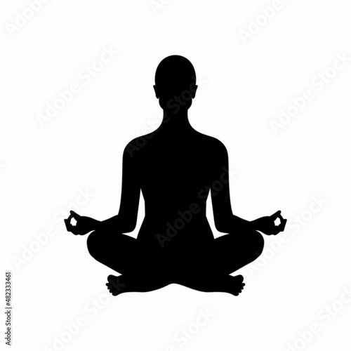 yoga pose mediation vector graphic illustration