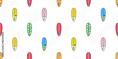 surfboard seamless pattern surfing vector sea beach skateboard cruiser board extreme sport cartoon repeat wallpaper tile background illustration gift wrap paper pastel design scarf isolated