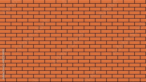 Brick wall seamless background. Vector textured pattern