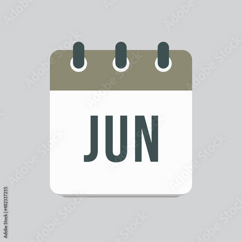 Vector icon day calendar, summer month June © corben_dallas