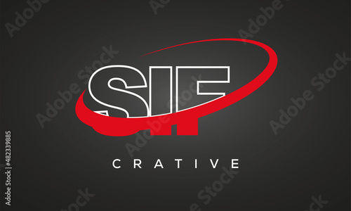 SIF letters creative technology logo design photo
