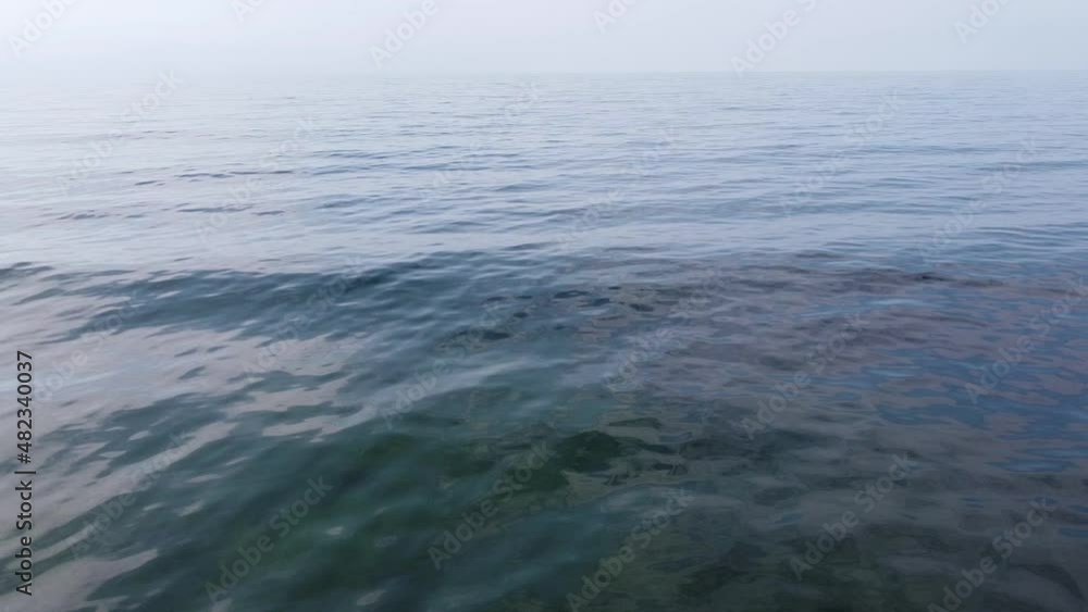 Calm sea waves. View from the drone. Calm sea waves. View from the drone.
