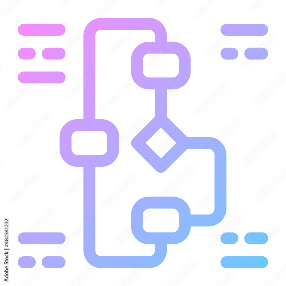 flowchart gradient icon flowchart gradient icon