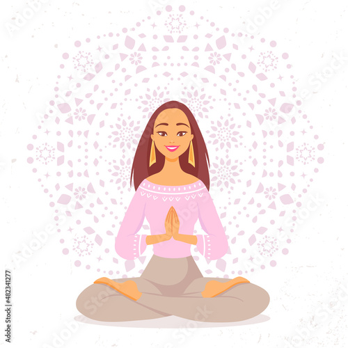 yoga girl mandala