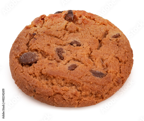 Chocolate chip cookies isolated on white background, Cookies Chocolate chip on White Background With clipping path.