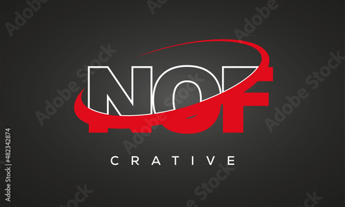 NOF letters creative technology logo design