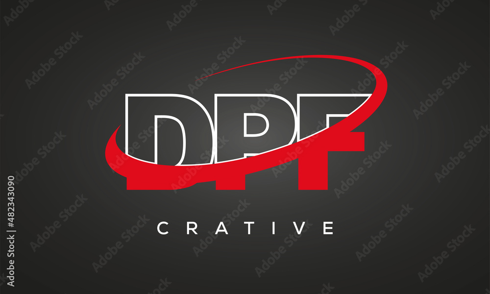 DPF letters creative technology logo design