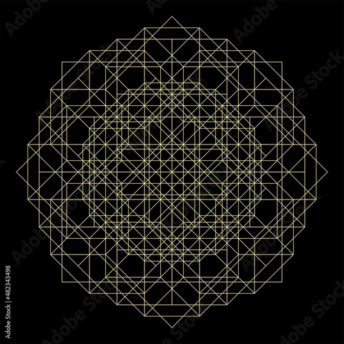 Scared geometry - Hexagon ornament - Vector Illustration
