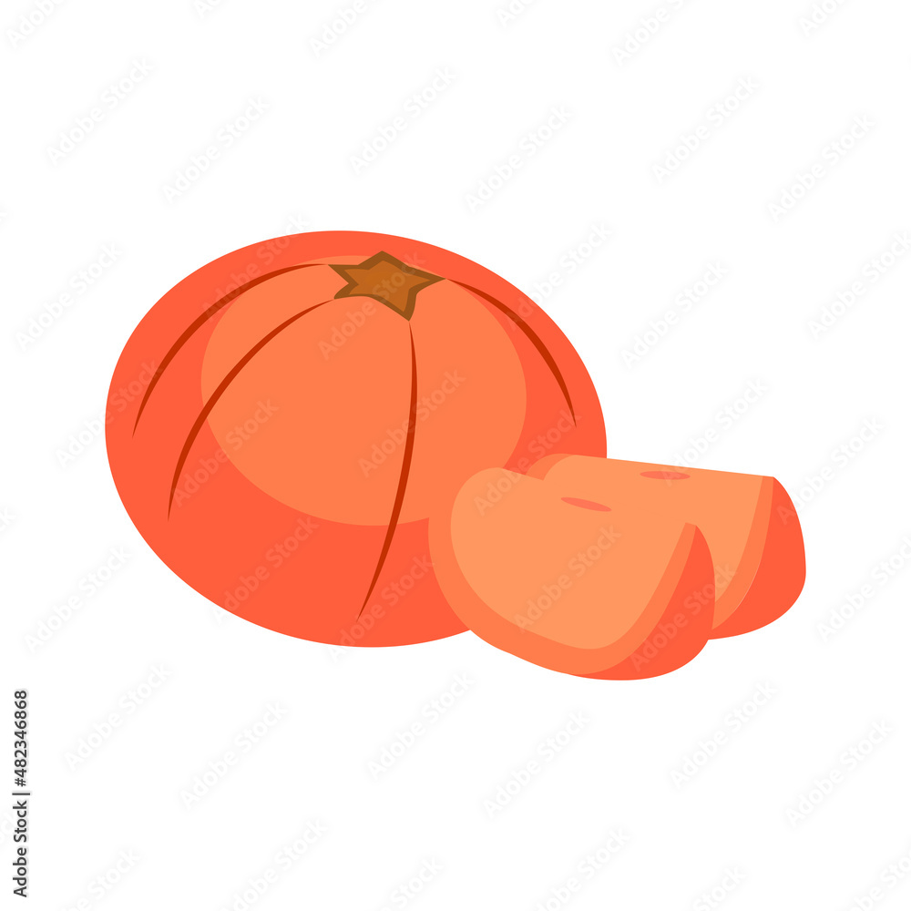 Tomatoes in a salad for vegetarians. On a white background, there are vegetables. Icon Vector Flat Illustration Tomatoes in a salad for vegetarians. On a white background, there are vegetables. Icon Vector Flat Illustration