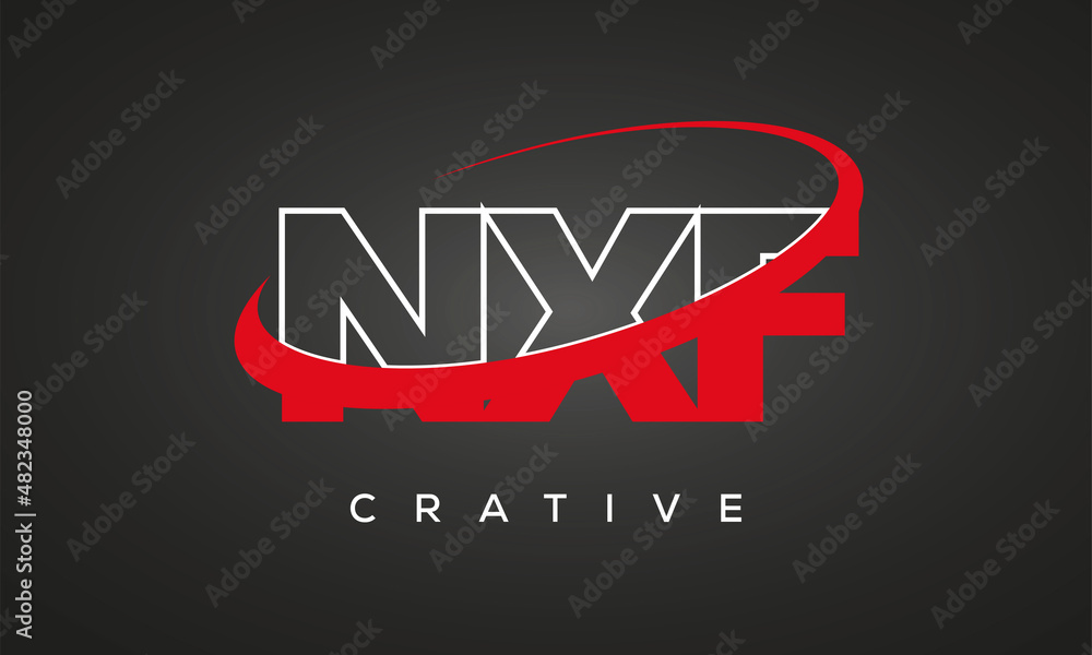 NXF letters creative technology logo design