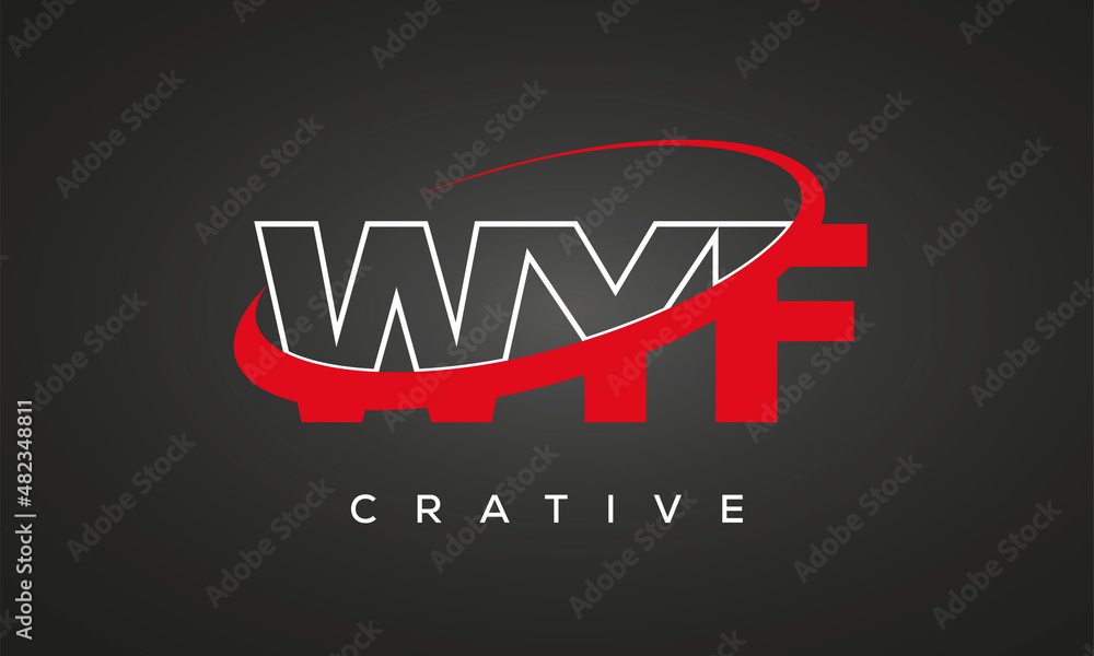 WYF letters creative technology logo design