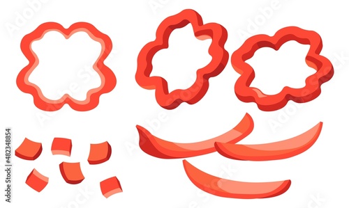 Sweet pepper vegetable, paprika veggie slices